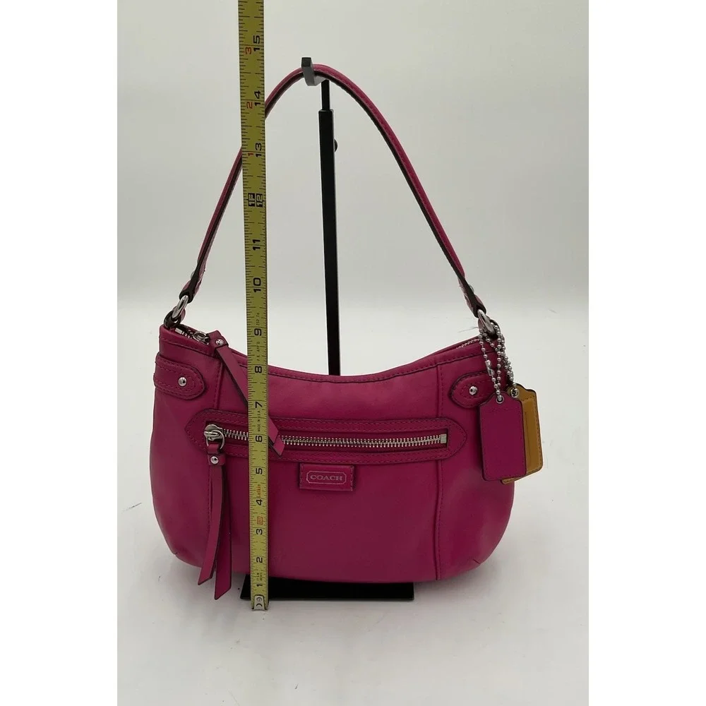 Coach f23978 Daisy Bright Magenta Hobo Shoulder Bag Good Condition